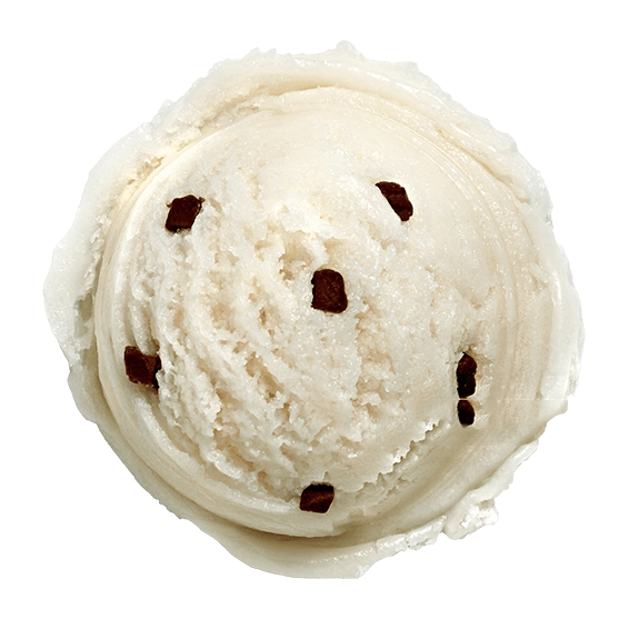 Gelato cremoso con intenso sapore di fiordilatte è arricchito di golose e croccanti gocce di cioccolato fondente